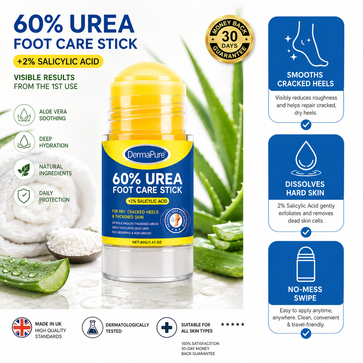 DermaPure urea foot care stick