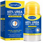 DermaPure 60% urea foot stick with 2% salicylic acid for cracked heels, dry feet and thickened skin