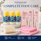 DermaPure complete foot care kit with 60% urea foot sticks, hydrating foot masks and moisturising socks for dry, rough and cracked heels